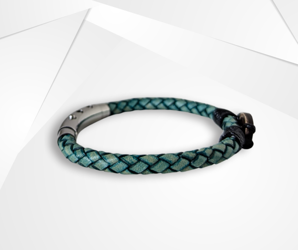 NFC Coconut Shell & Genuine Leather Bracelet – Adjustable Stainless Steel Edition - Image 3